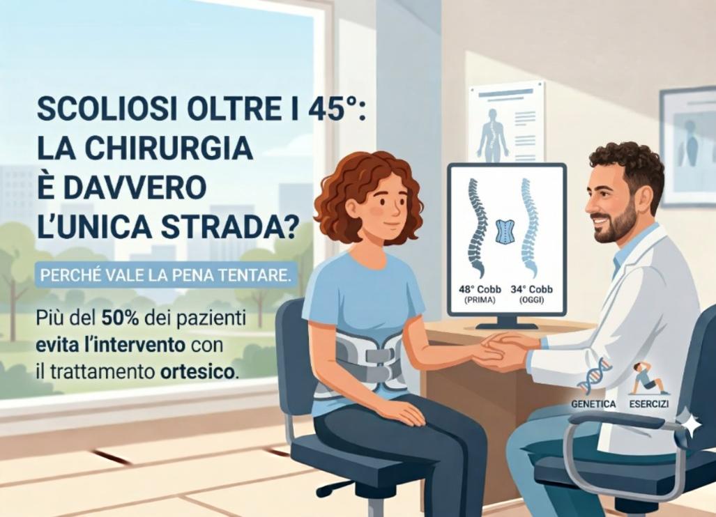 Scoliosi oltre 45°-50°: quando il corsetto può evitare la chirurgia